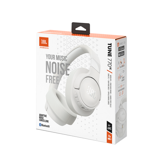 【新品未開封】JBL TUNE 770NC ワイヤレスヘッドフォン ホワイト Free Shipping! JBL Wireless Over-Ear Headphones with True Adaptive